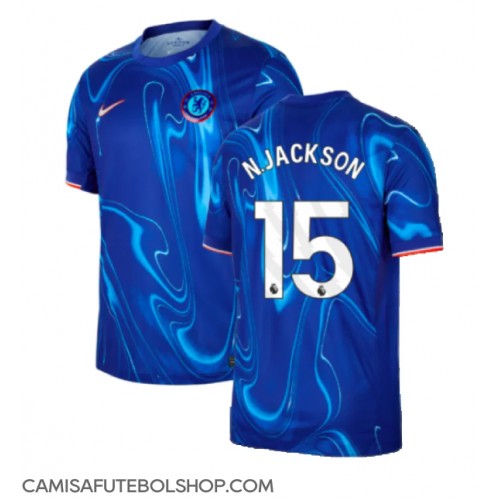 Camisa de time de futebol Chelsea Nicolas Jackson #15 Replicas 1º Equipamento 2024-25 Manga Curta